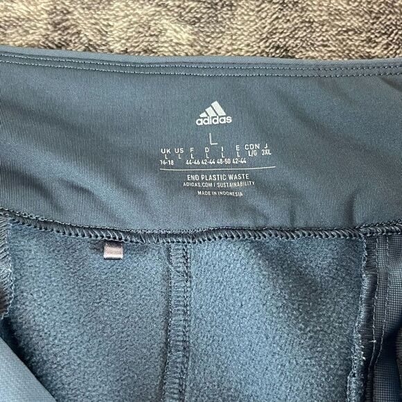 Adidas Fleece Lined Golf Pants Men's L 34X31 Pull On Blue Performance Stretch - Picture 3 of 12